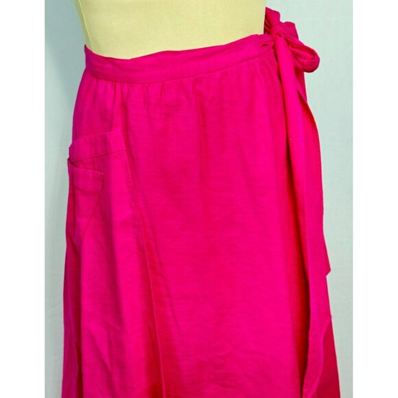 Vtg Opus 1 Diana Martin Pink Wrap Skirt One Size Asymmetrical Mexico Lagenlook - Picture 11 of 15